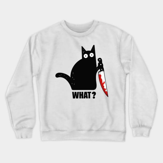 Spooky Lockdown Cat Crewneck Sweatshirt by MotorManiac